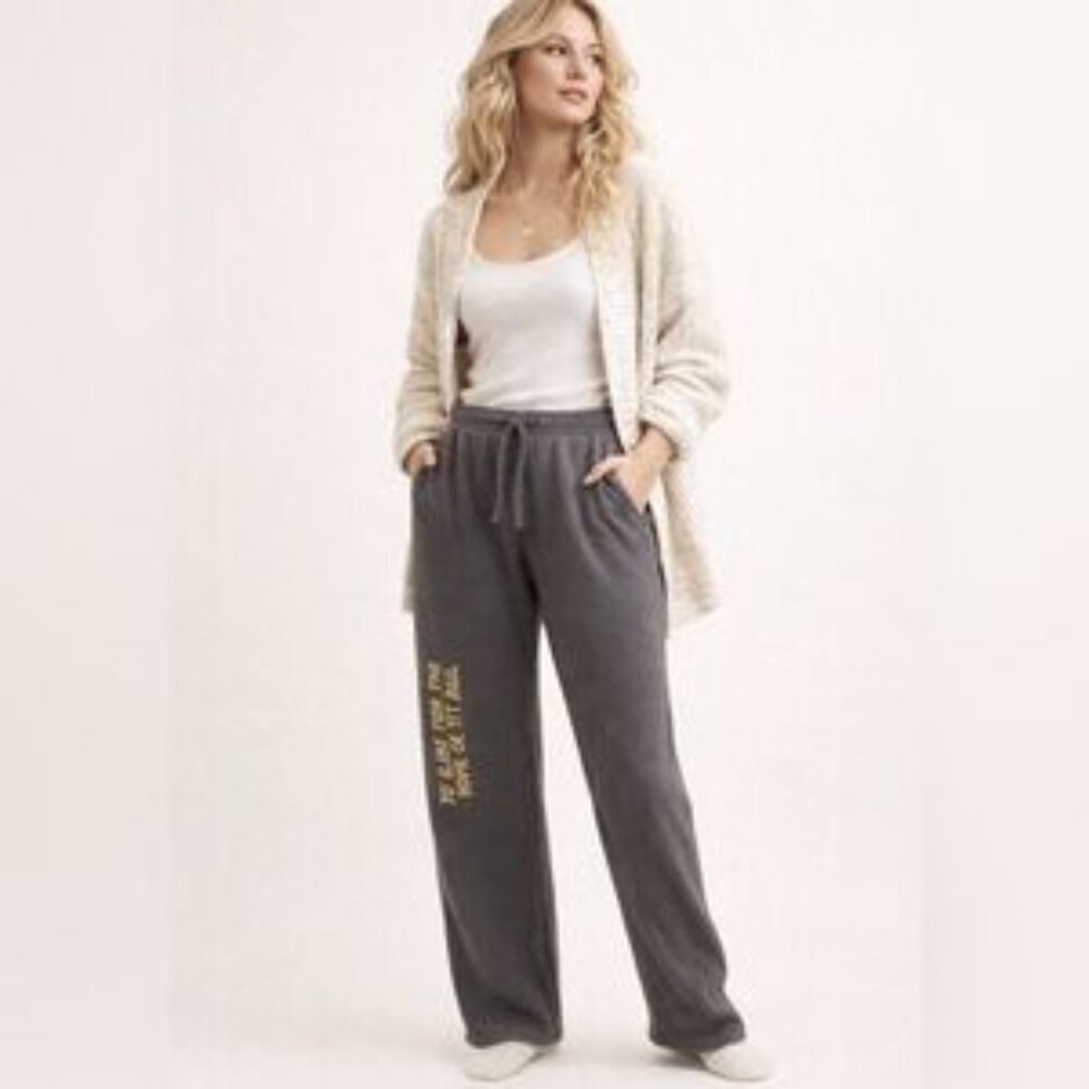 Taylor Swift Folklore Gray Thermal Pajama Pants Size Medium 36153 - Picture 2 of 11